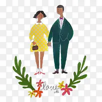 卡通手绘情侣-空若网 卡通手绘情侣-空若网