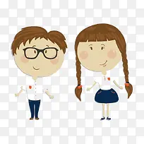 手绘卡通情侣-空若网 手绘卡通情侣-空若网