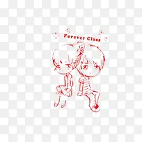 手绘卡通情侣-空若网 手绘卡通情侣-空若网