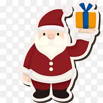 手绘卡通圣诞老人礼盒-空若网 手绘卡通圣诞老人礼盒-空若网