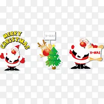 卡通圣诞节矢量元素-空若网 卡通圣诞节矢量元素-空若网
