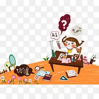 努力的小女孩-空若网 努力的小女孩-空若网