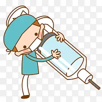 可爱医生和注射器-空若网 可爱医生和注射器-空若网