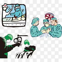 医生做手术矢量卡通矢量-空若网 医生做手术矢量卡通矢量-空若网