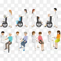 医疗矢量医生患者卡通素材-空若网 医疗矢量医生患者卡通素材-空若网