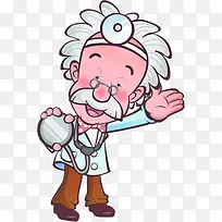 手绘可爱医生老公公-空若网 手绘可爱医生老公公-空若网