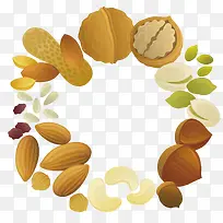 矢量艺术坚果食物-空若网 矢量艺术坚果食物-空若网