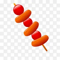 手绘红色食物-空若网 手绘红色食物-空若网