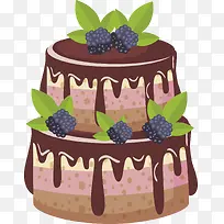 蓝莓装饰巧克力蛋糕-空若网 蓝莓装饰巧克力蛋糕-空若网
