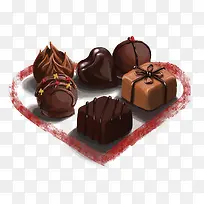 矢量水彩手绘巧克力-空若网 矢量水彩手绘巧克力-空若网