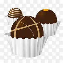 矢量巧克力纸杯蛋糕素材-空若网 矢量巧克力纸杯蛋糕素材-空若网