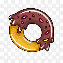 巧克力甜甜圈PNG矢量-空若网 巧克力甜甜圈PNG矢量-空若网
