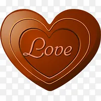 棕色爱心巧克力装饰-空若网 棕色爱心巧克力装饰-空若网