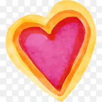 情人节多彩水彩爱心-空若网 情人节多彩水彩爱心-空若网