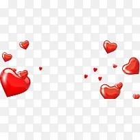 情人节红色漂浮爱心-空若网 情人节红色漂浮爱心-空若网