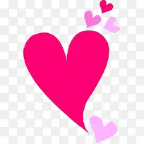 玫红色爱心-空若网 玫红色爱心-空若网