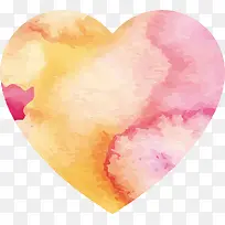 情人节多彩水彩爱心-空若网 情人节多彩水彩爱心-空若网