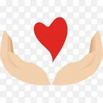 情人节手捧红色爱心-空若网 情人节手捧红色爱心-空若网