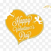 情人节黄色爱心装饰-空若网 情人节黄色爱心装饰-空若网