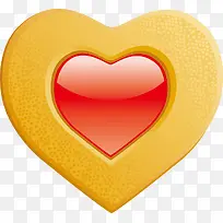 黄色爱心元素-空若网 黄色爱心元素-空若网