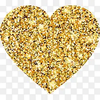 金色闪耀情人节爱心-空若网 金色闪耀情人节爱心-空若网