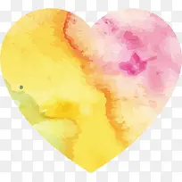 情人节多彩水彩爱心-空若网 情人节多彩水彩爱心-空若网