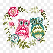 猫头鹰夫妇-空若网 猫头鹰夫妇-空若网