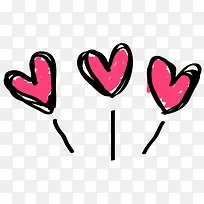 手绘情人节元素-空若网 手绘情人节元素-空若网