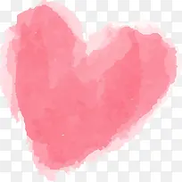情人节粉色水彩爱心-空若网 情人节粉色水彩爱心-空若网