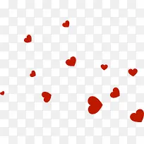 红色漂浮情人节爱心-空若网 红色漂浮情人节爱心-空若网