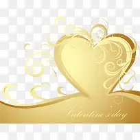 情人节金色爱心装饰-空若网 情人节金色爱心装饰-空若网