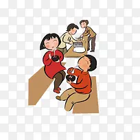 卡通手绘吃面条-空若网 卡通手绘吃面条-空若网