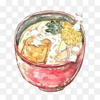 面条 食物 小清新 唯美 手绘-空若网 面条 食物 小清新 唯美 手绘-空若网