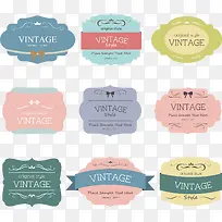 彩色复古标签设计素材-空若网 彩色复古标签设计素材-空若网