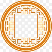 橙色简约圆圈花纹边框纹理-空若网 橙色简约圆圈花纹边框纹理-空若网