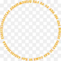 橙色简约花纹圆圈边框纹理-空若网 橙色简约花纹圆圈边框纹理-空若网