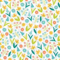 多彩清新花朵边框纹理-空若网 多彩清新花朵边框纹理-空若网