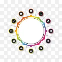 多彩简约圆圈边框纹理-空若网 多彩简约圆圈边框纹理-空若网