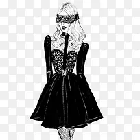 手绘创意时尚服装模特-空若网 手绘创意时尚服装模特-空若网