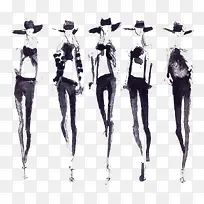 手绘创意时尚服装模特-空若网 手绘创意时尚服装模特-空若网