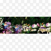 深色花卉背景-空若网 深色花卉背景-空若网