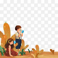 手绘儿童插画-空若网 手绘儿童插画-空若网