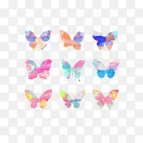 水彩蝴蝶插画矢量图-空若网 水彩蝴蝶插画矢量图-空若网