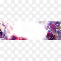 简约大气紫色花朵海报背景-空若网 简约大气紫色花朵海报背景-空若网