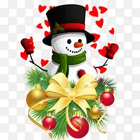 爱心雪人节日礼物-空若网 爱心雪人节日礼物-空若网