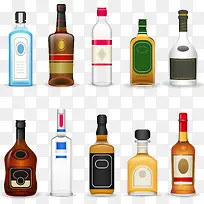 玻璃包装瓶子矢量-空若网 玻璃包装瓶子矢量-空若网