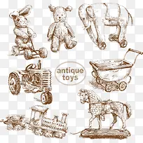 矢量手绘卡通玩具-空若网 矢量手绘卡通玩具-空若网