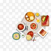 手绘食物-空若网 手绘食物-空若网