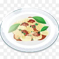 手绘食物蓝色盘子-空若网 手绘食物蓝色盘子-空若网