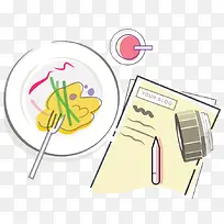 卡通盘子食物笔记本-空若网 卡通盘子食物笔记本-空若网